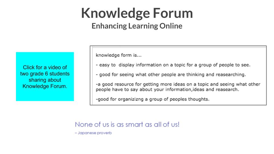 Knowledge Forum overview 