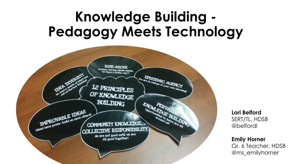Knowledge Building: Pedagogy Meets Technology cover slide 